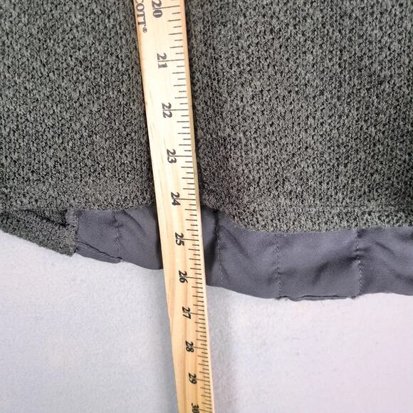 One September Anthropologie Gray Knit Top Women's S Long Lace Sleeves, Back Trim - Picture 7 of 10